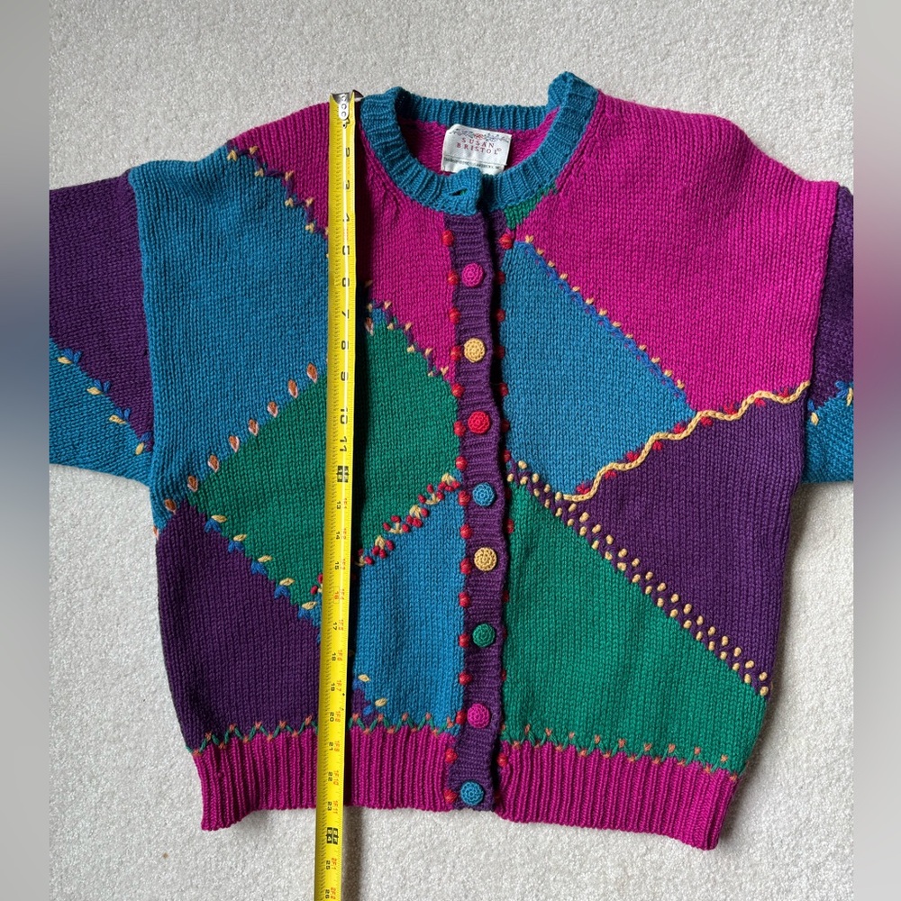 Susan Bristol Multicolor Patchwork Cardigan - Picture 4 of 6